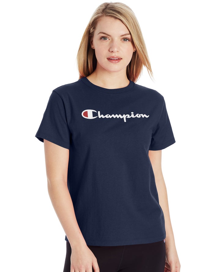 Camiseta Champion Mujer - Classic ( Azul Marino ) 7390164-BR